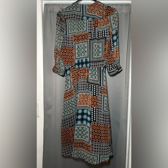 Kut From The Same Kloth Elegant Patchwork Long Sleeve Dress Size 8 - Picture 14 of 16